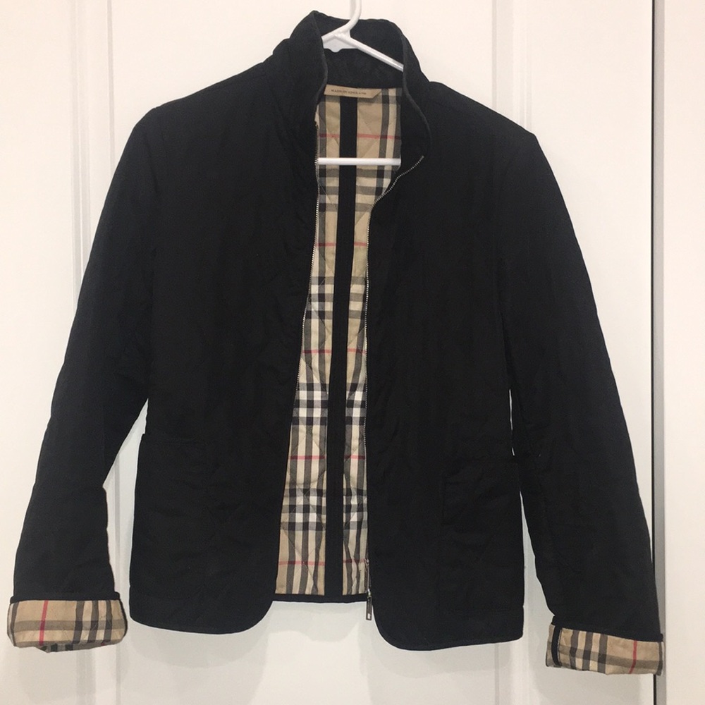 Burberry London quilted mock neck jacket